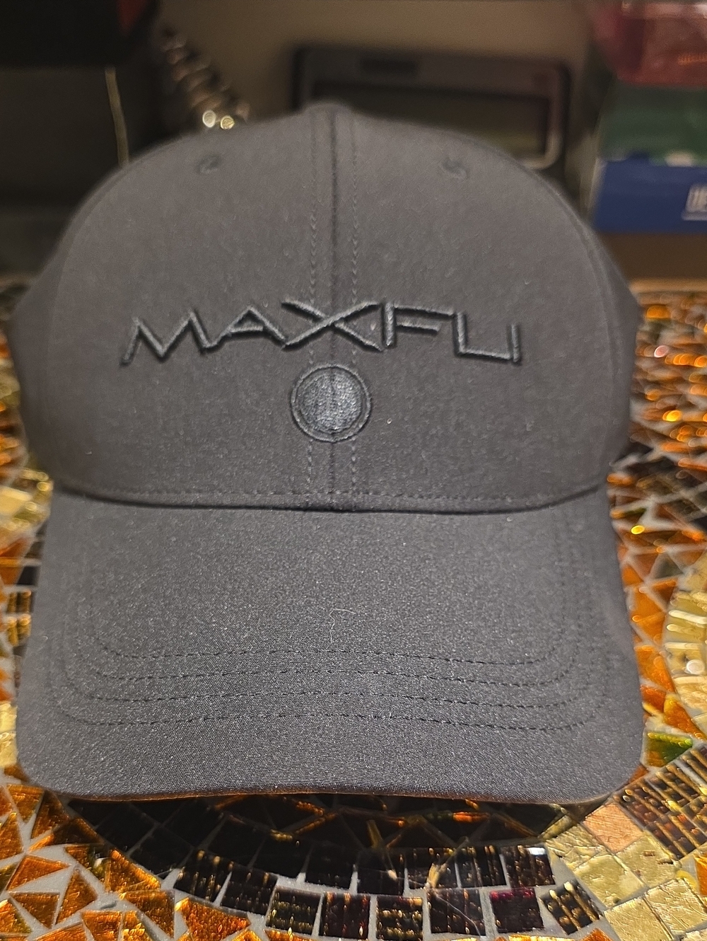 MAXFLI Men's Black Performance Golf Cap